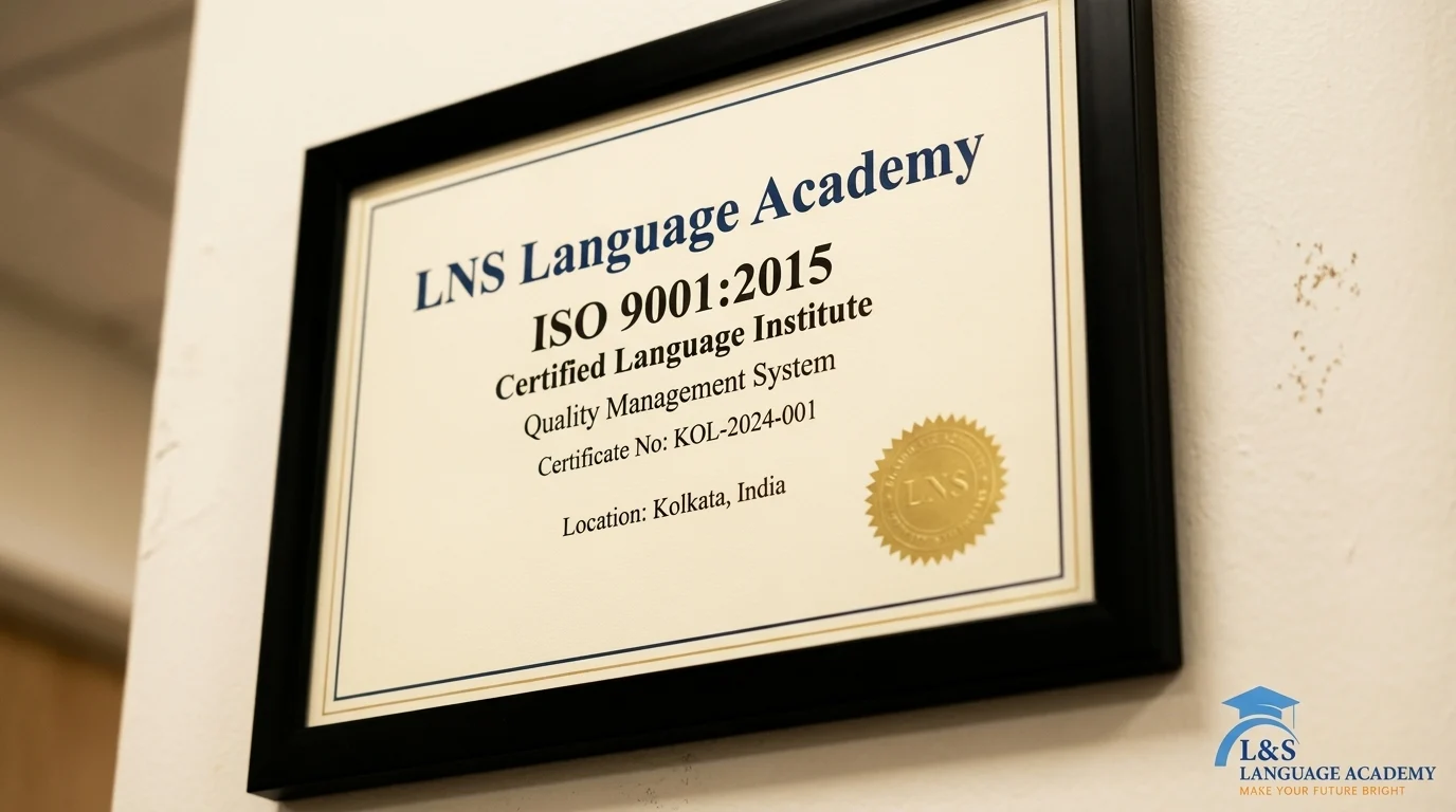 Home 11 LNS Language Academy ISO 9001:2015 certificate Kolkata